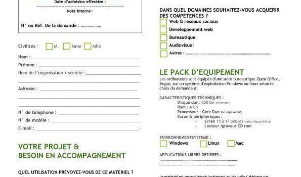 Dispositif d’Accès à Équipement Informatique (DAEI) – Formulaire Dispositif d’Accès à Équipement Informatique (DAEI) – Formulaire