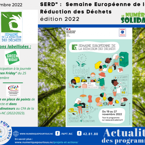SERD Edition 2022 : L’association labellise 2 actions pour cette année avec son programme Numérique Solidaire