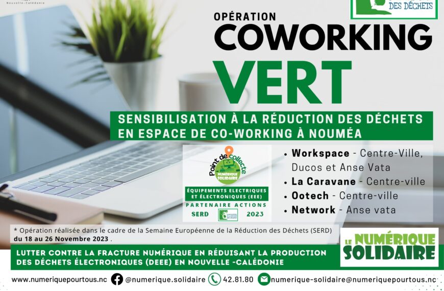 SERD 2023  : Opération : “CoWorking Vert : Cultivons l’Écologie, Inspirons l’Innovation !”