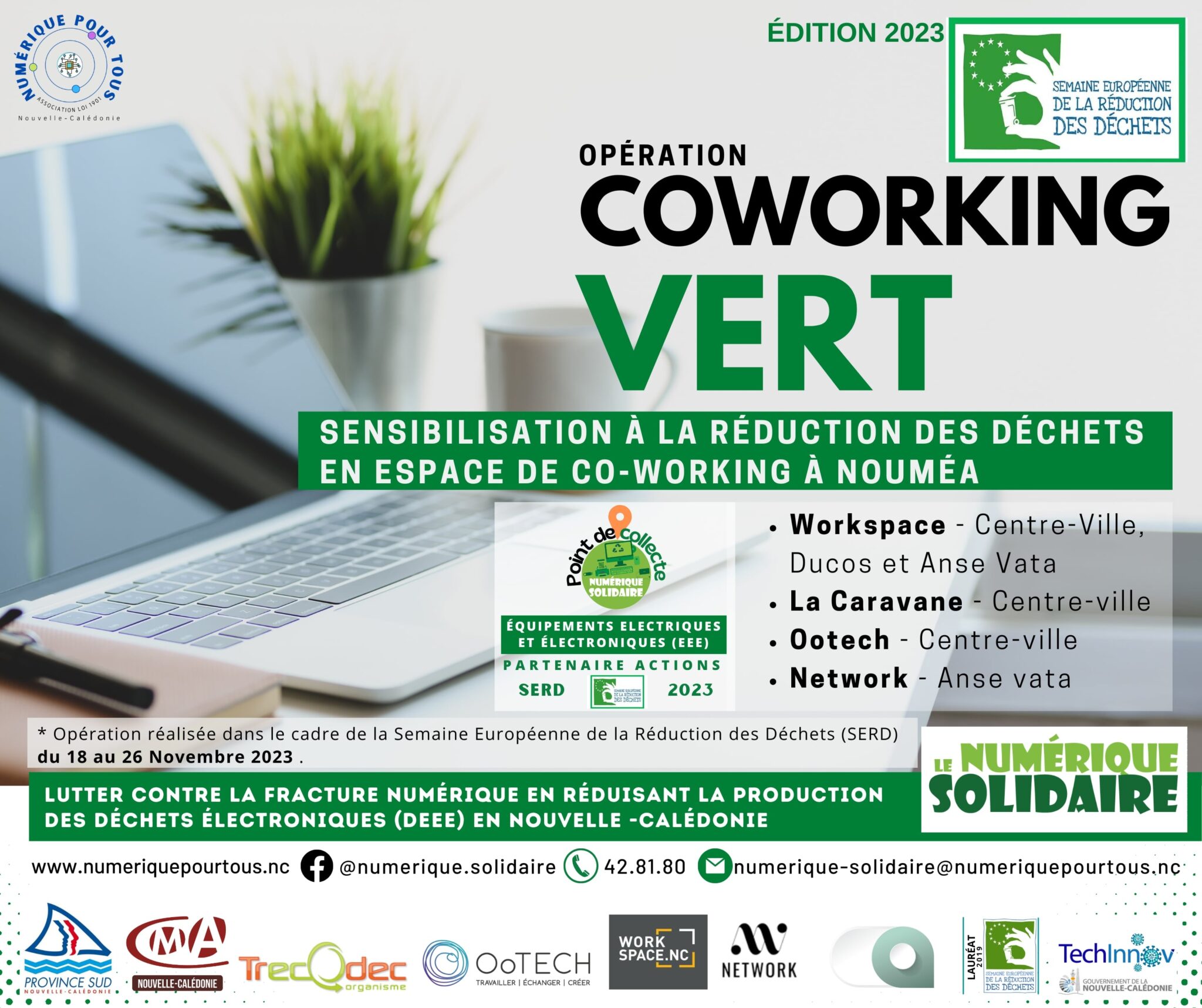 SERD 2023  : Opération : “CoWorking Vert : Cultivons l’Écologie, Inspirons l’Innovation !”